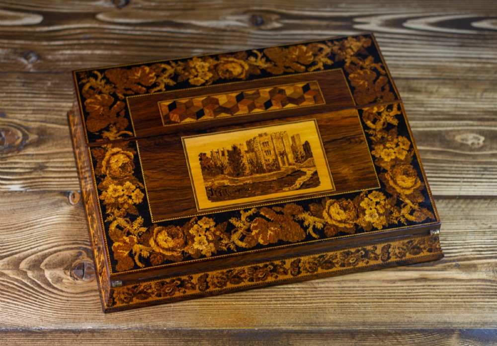 Collectors Tunbridge Ware Lap Desk 1870