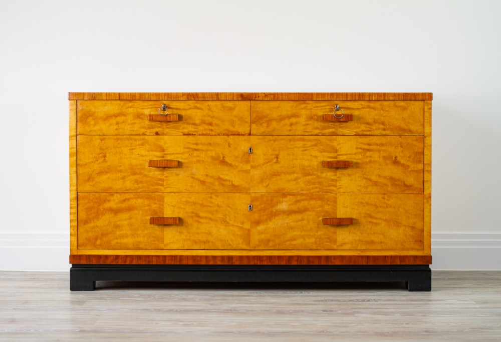 Birds Eye Maple Art Deco Chest of Drawers 1930's