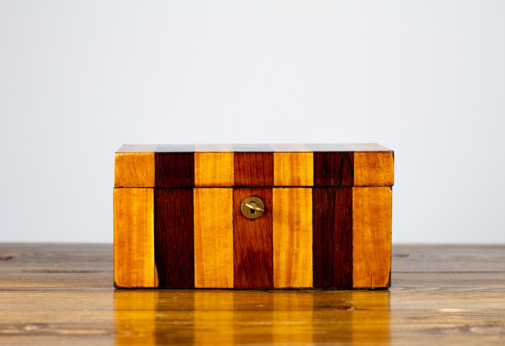 Striped Tea Caddy 1880