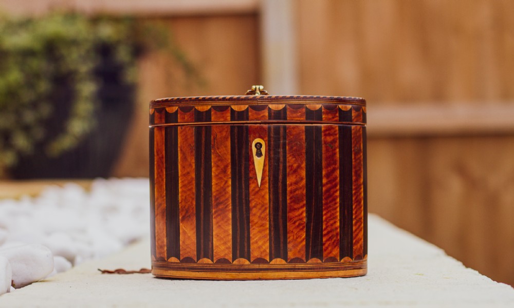 Spectacular Striped Oval Caddy 1780