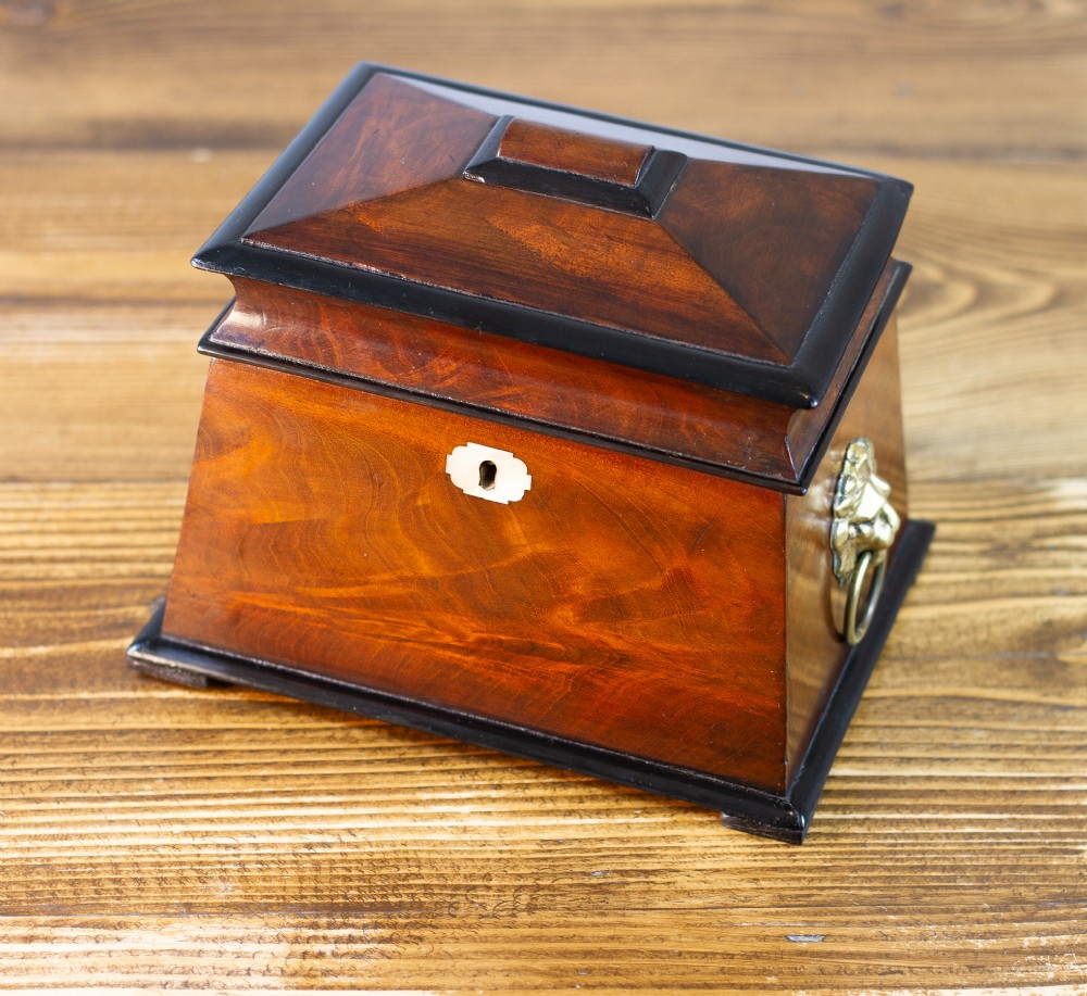 William IV Flame Mahogany Tobacco Box