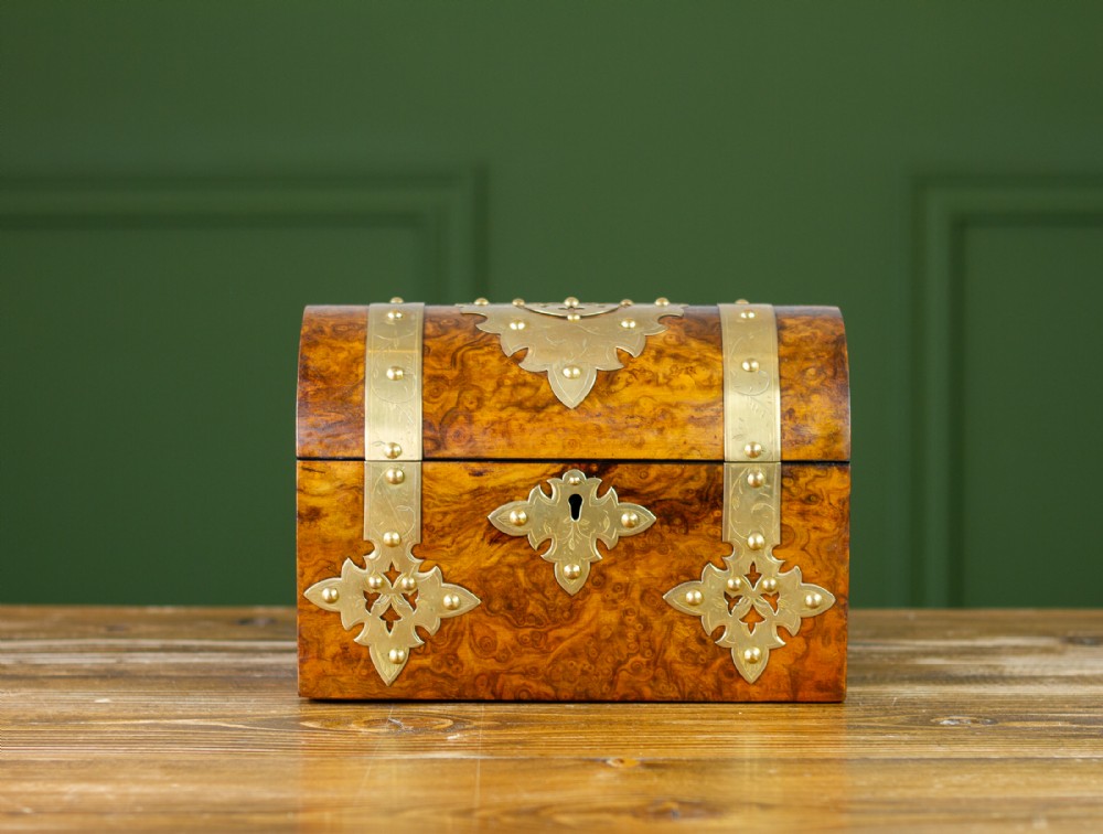 Burr Walnut Stationery Box c.1890