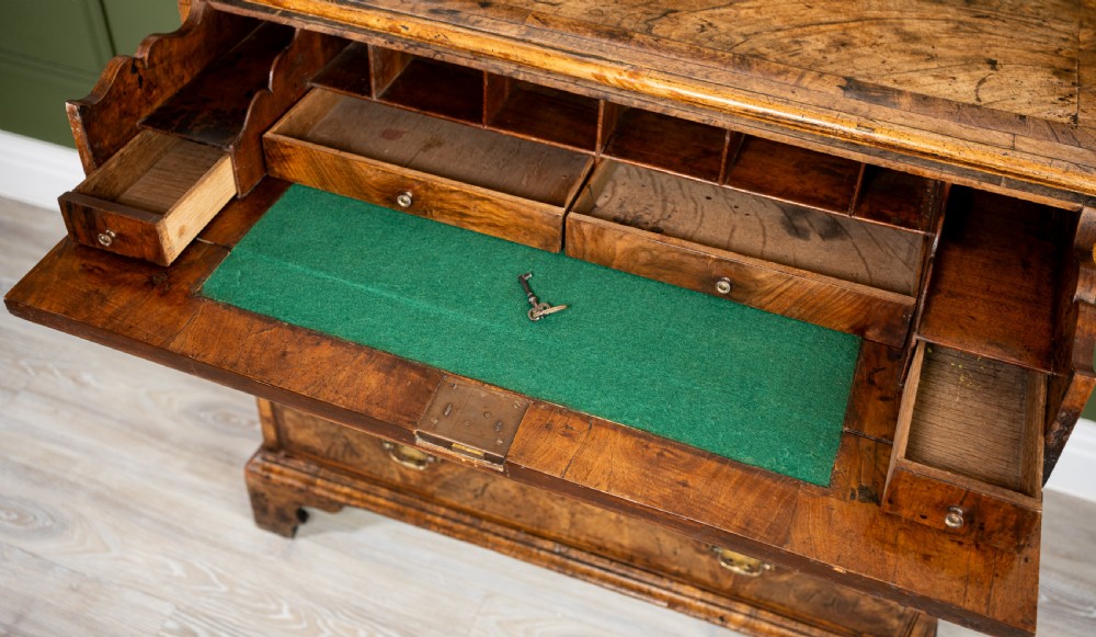 George II Burr Walnut Secretaire Chest of Drawers View X