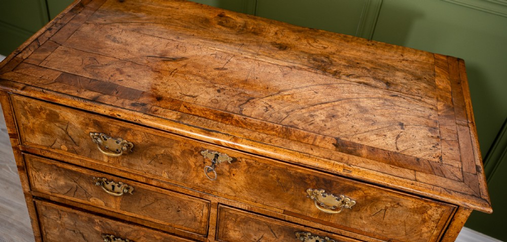 George II Burr Walnut Secretaire Chest of Drawers View XIII