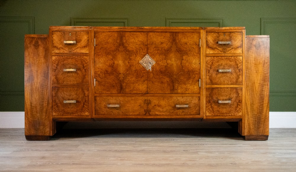 Art Deco Figured Walnut Sideboard