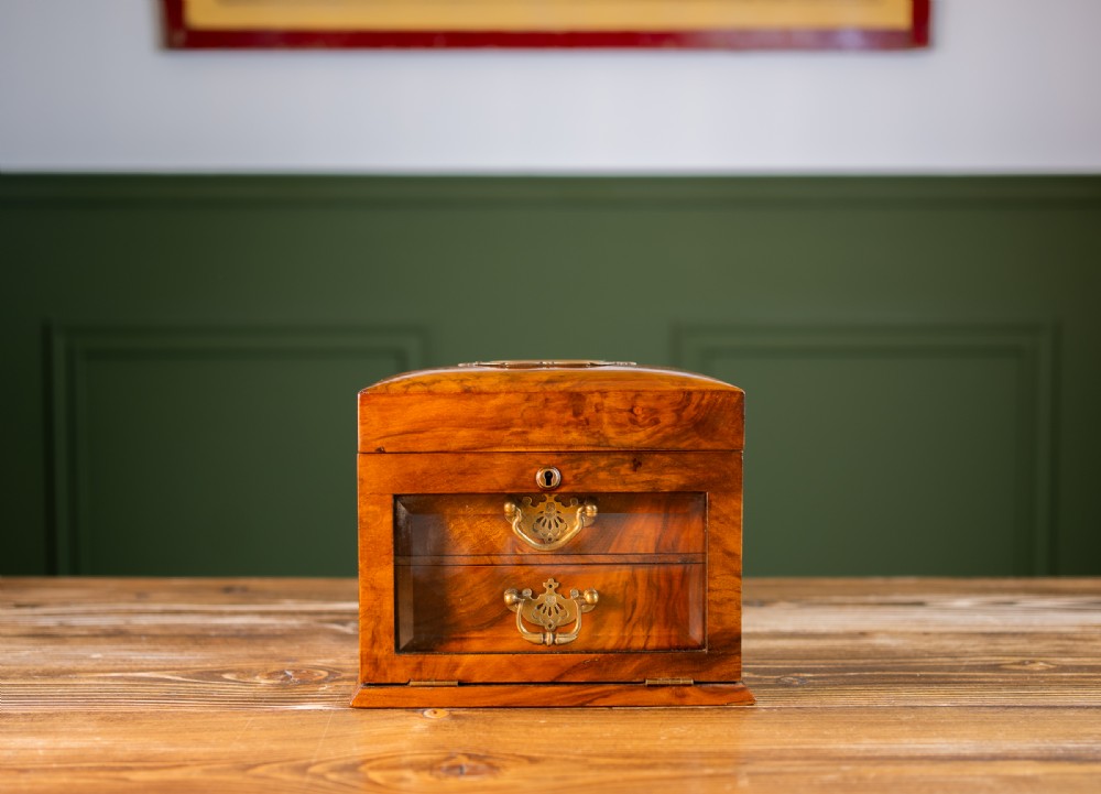 Figured Walnut Jewellery Cabinet 1880