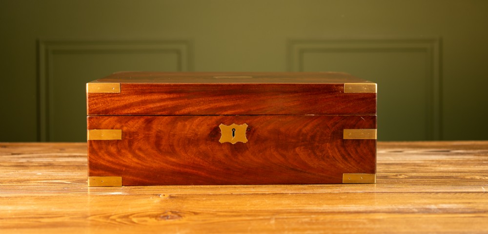Flame Mahogany Writing Slope Georgian c.1820