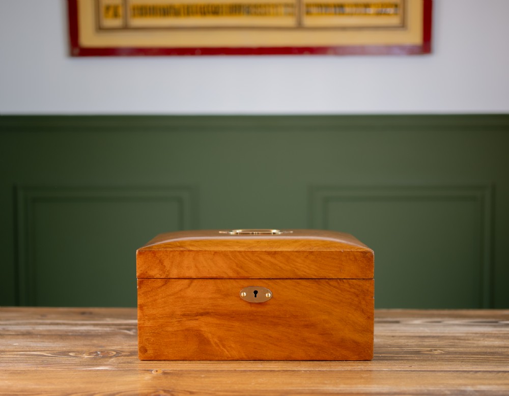 Figured Walnut Table Box c.1880