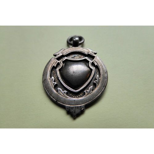 Silver Shield Pendant Fob 1937