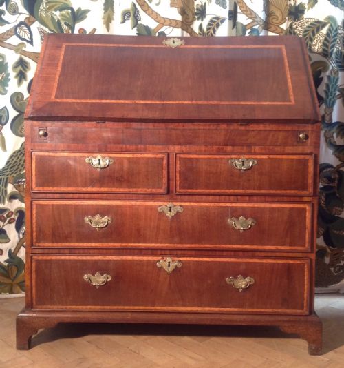 18th Century Veneered Walnut Bureau