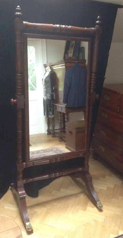 Williams IV Mahogany Cheval Mirror