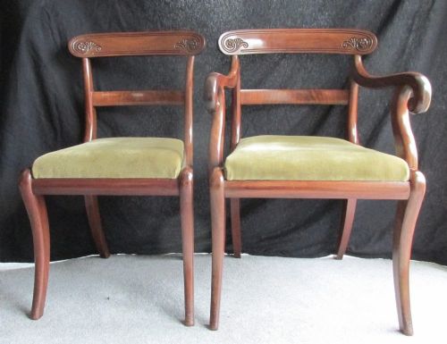 Set of 8 George IV Mahogany Dinning Chairs