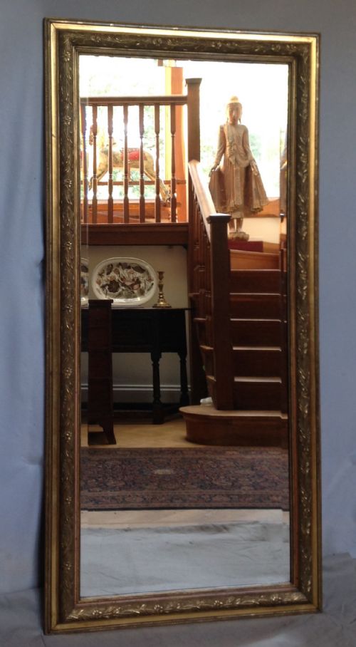 Large 19th Century Wall or Dressing Gilt Mirror