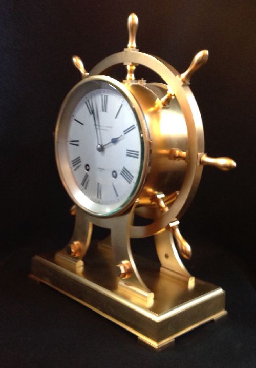 FRENCH 8 DAY GILDED SHIPS WHEEL CLOCK - ADDITIONAL PHOTO 6