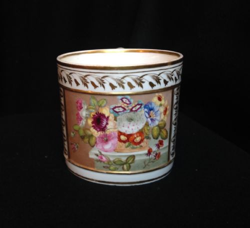 Pretty Hand Painted Floral Derby Porcelain Mug