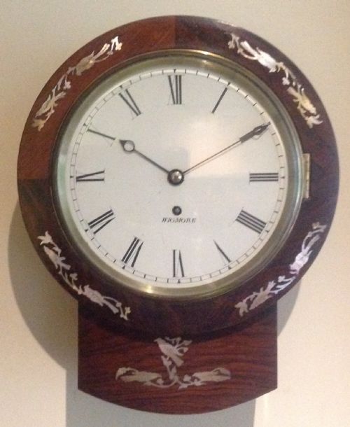 Small 19th Century Rosewood Wall Clock