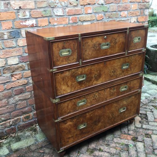 fig 1. Military campaign secretaire chest of drawers