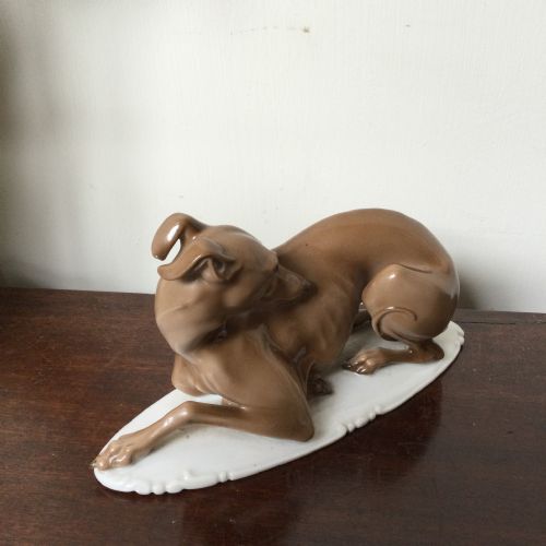 PORCELAIN ROSENTHAL GREYHOUND DOG - ADDITIONAL PHOTO 3