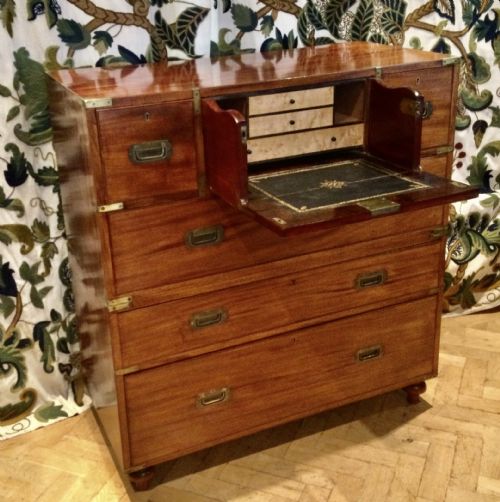 CAMPAIGN MILITARY CHEST OF DRAWERS