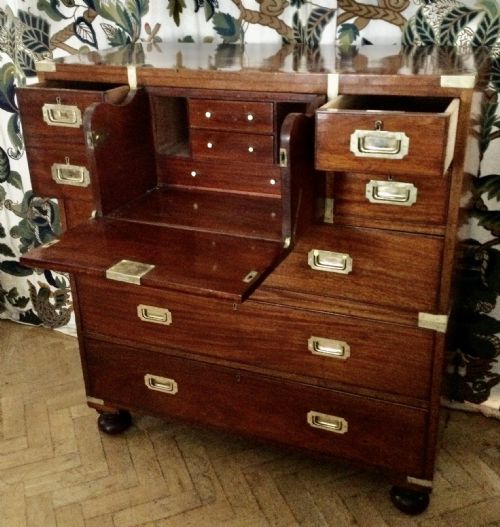 MILITARY CAMPAIGN CHEST OF DRAWERS - ADDITIONAL PHOTO 4