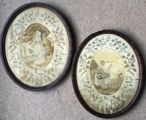 Needlework Silk Work Picture