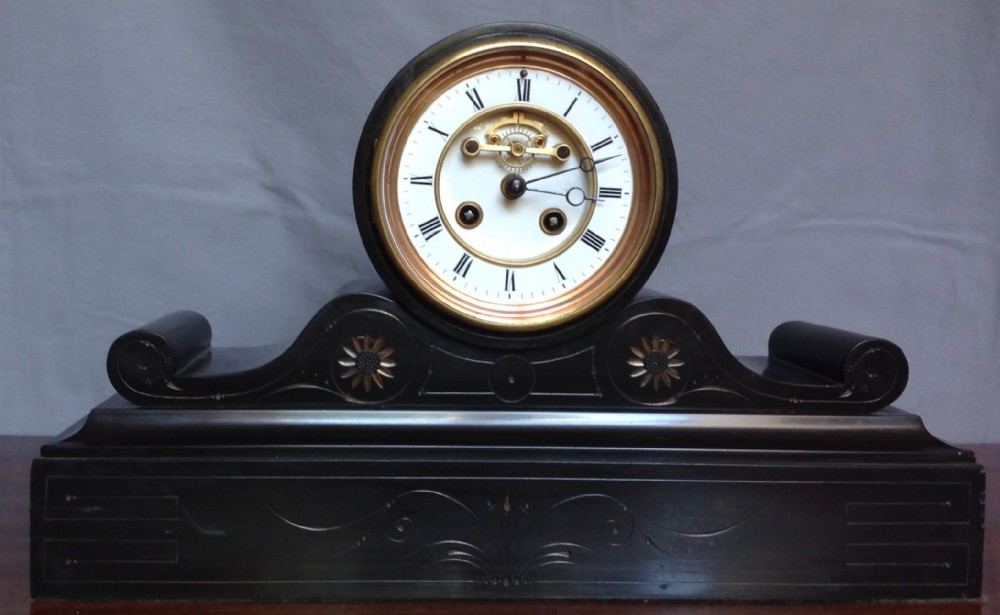 19th Century French Slate 8 day Clock