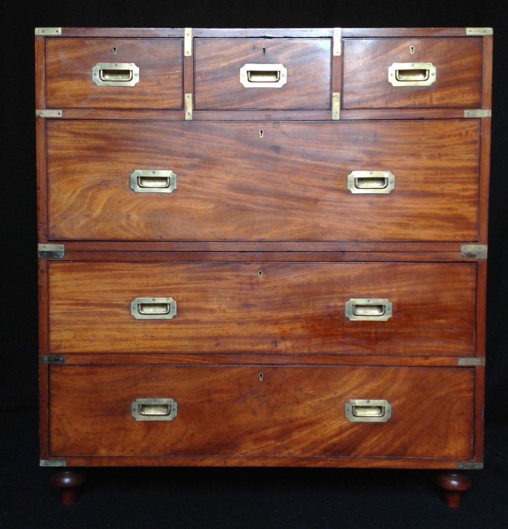 6 drawer Mahogany military campaign Chest 