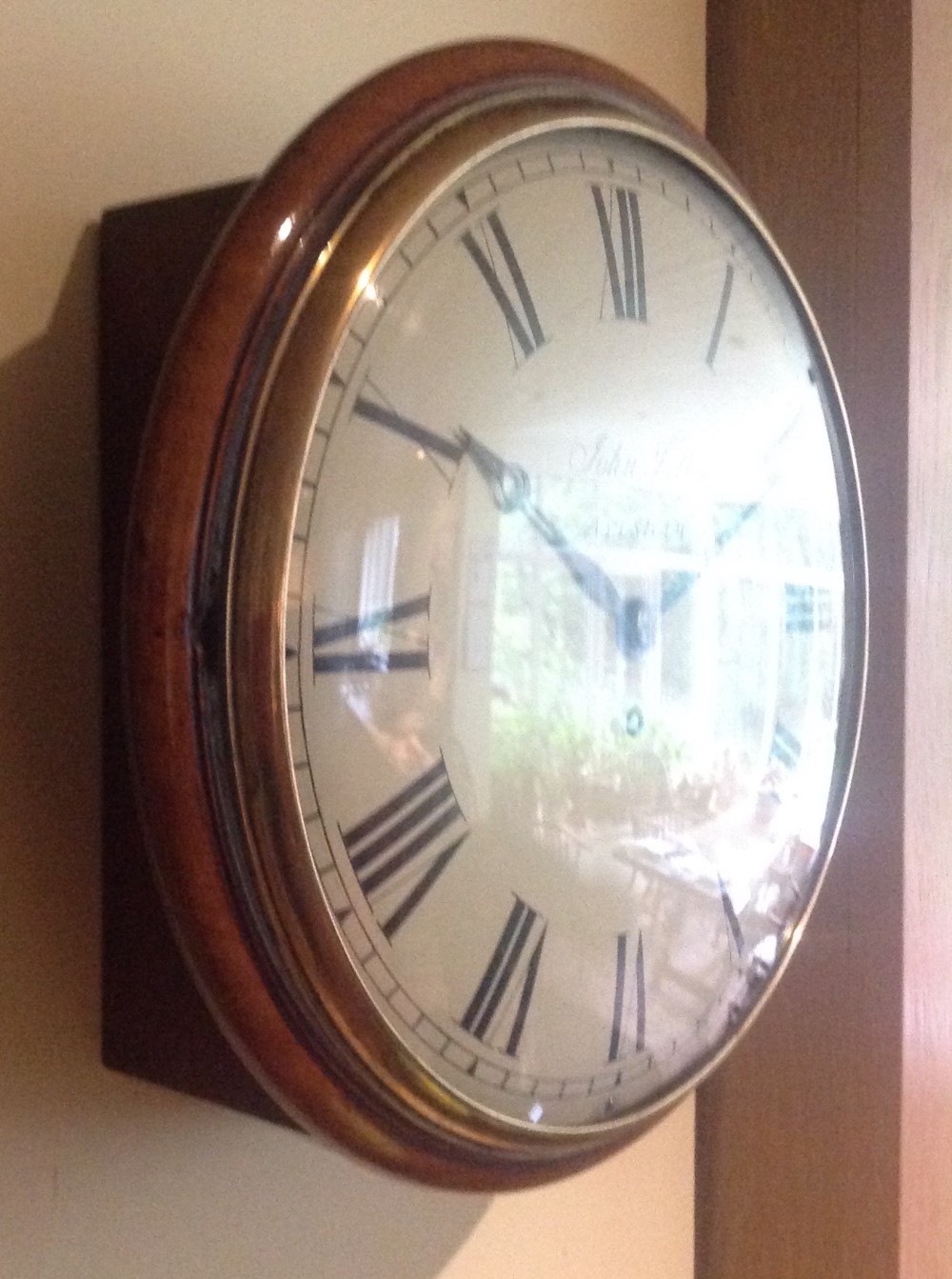19th Century Mahogany 8 day wall clock