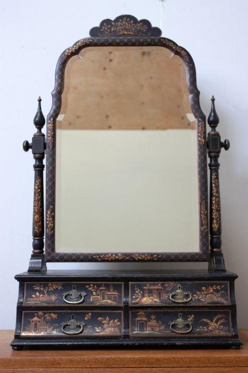 Antique Chinosierie Dressing Mirror