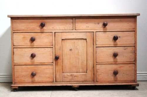 Antique Victorian Pine Dresser Base