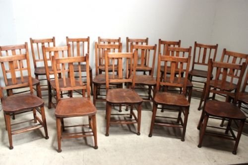 Edwardian Antique Chapel Chairs
