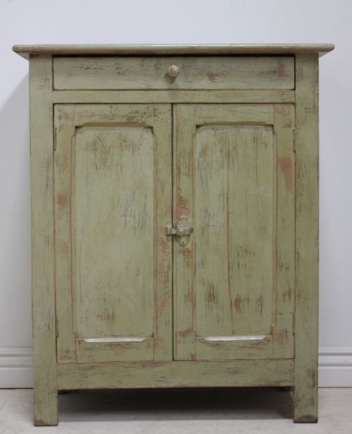 Victorian Antique Painted Pine Cupboard