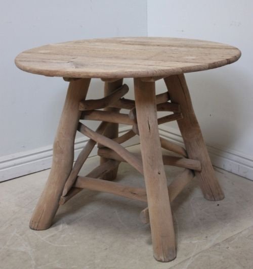 1930'S Antique Oak Garden Table