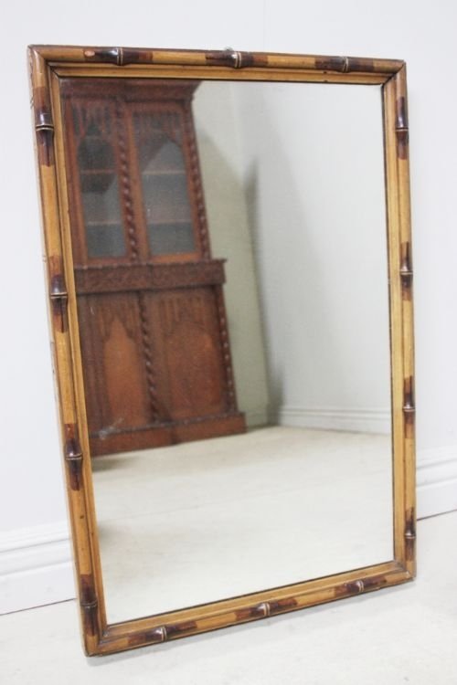 Antique Victorian Simulated Bamboo Mirror