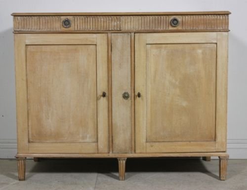 Antique Victorian Bleached Mahogany Cupboard