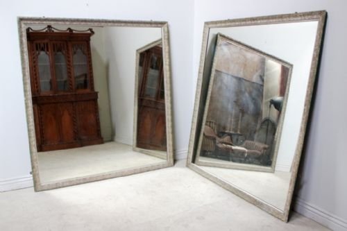 Pair of English Antique Silver Gilt Mirrors
