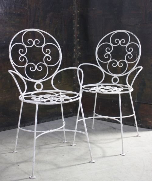 Pair of Antique Garden/ Side Chairs