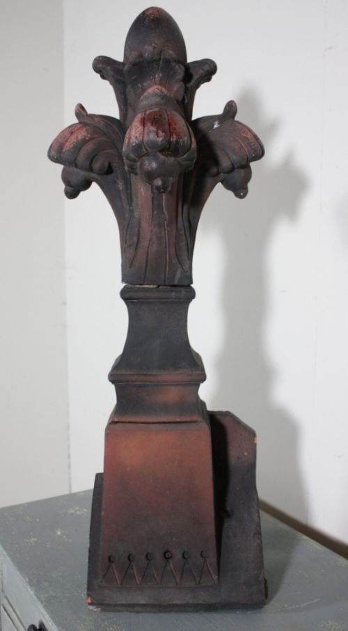 19th Century Antique Terracotta Finial