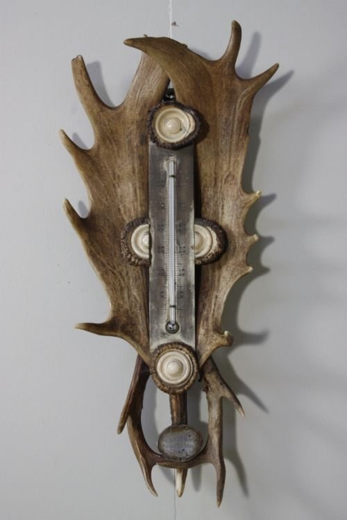 Antique Antler Thermometer