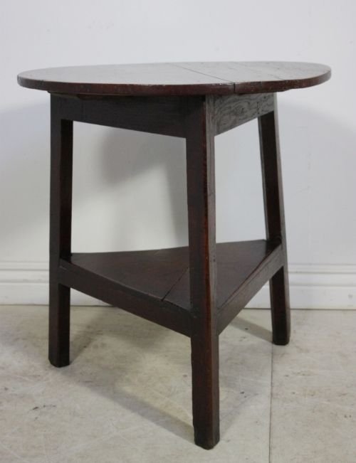 18th Century Antique Oak Cricket Table