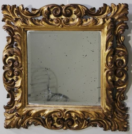 Original 19th C Antique Florentine Gilt Mirror