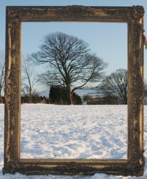 Large Early Victorian Swept Gilt Frame