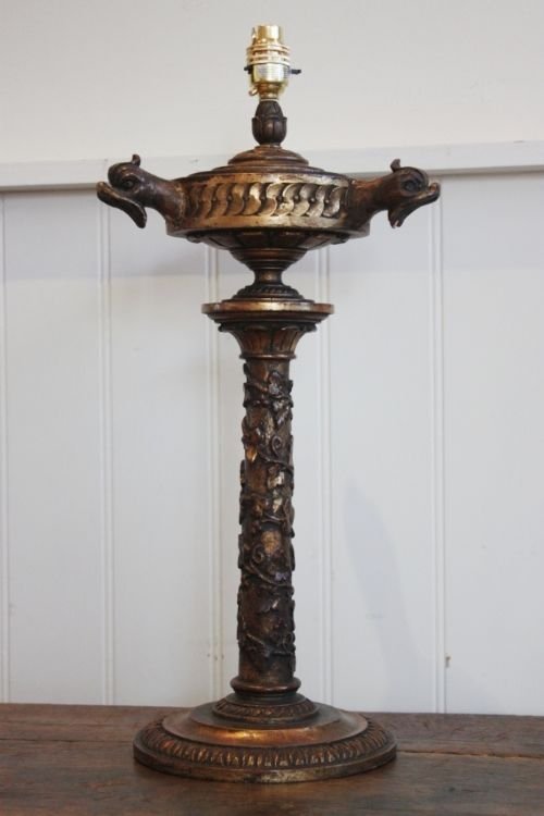 Edwardian Antique Italian Gilt Table Lamp