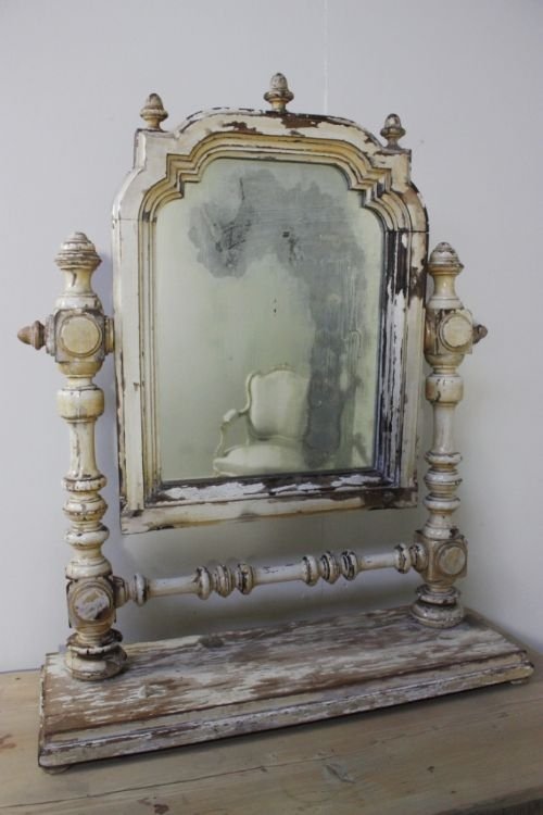 Original 19th Century Antique Painted Pine Mirror