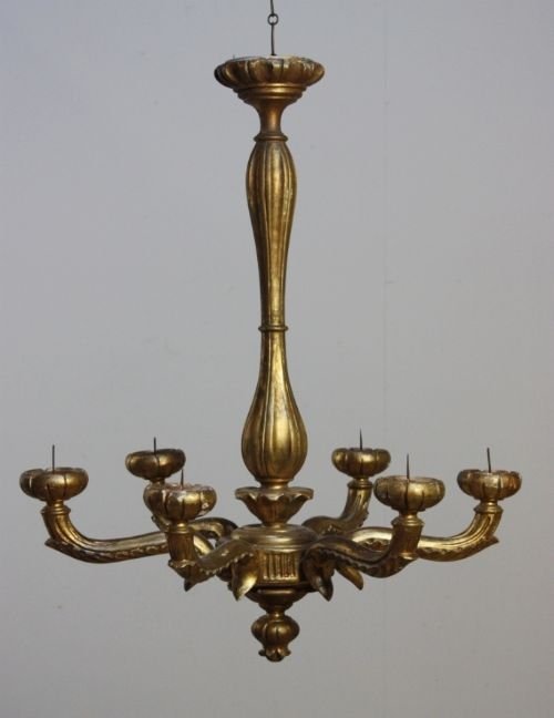 Edwardian Antique Gilt Wood Candelabra