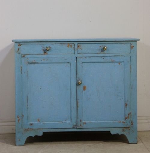 Victorian Antique Painted Pine Cupboard