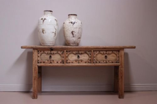 Chinese Antique Elm Dresser Base/side Server