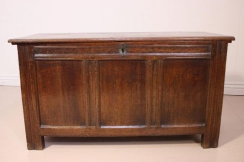 Early 18th Century Antique Oak Coffer