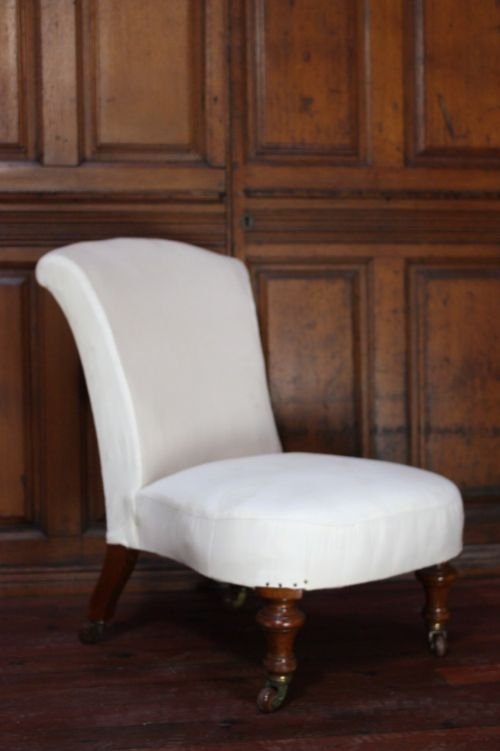 19th Century Antique Walnut Nursing Chair