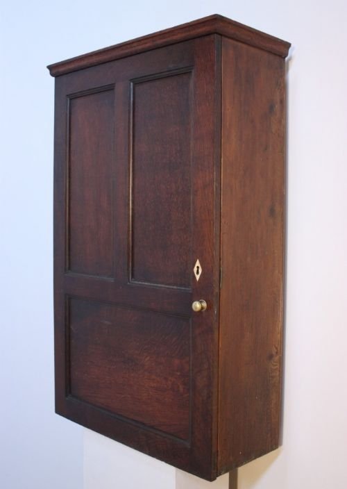 Georgian Antique Oak Wall Cupboard